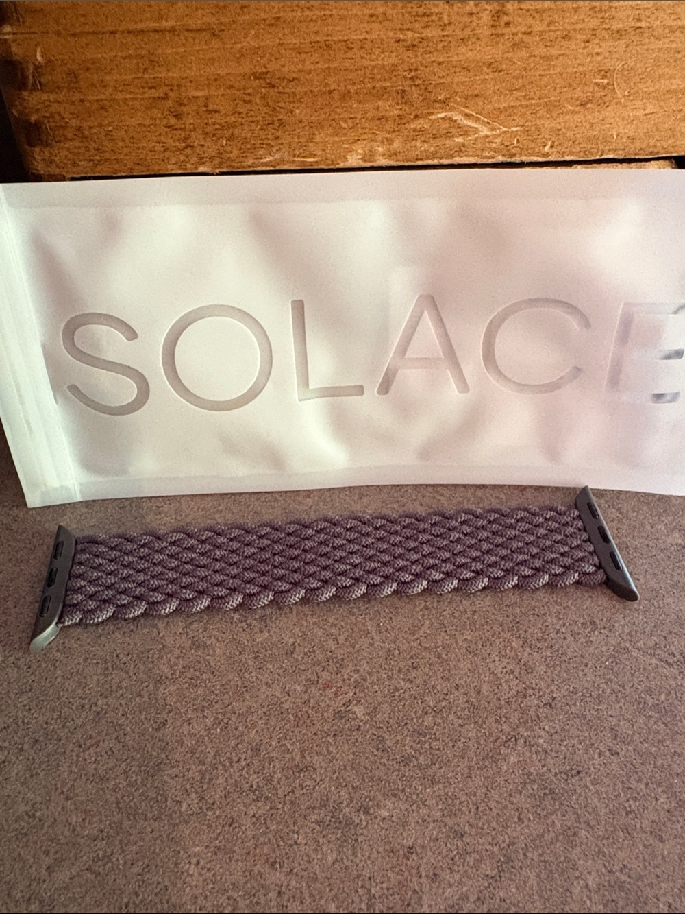 Solace Braided Grey Woven Watch Band for Women